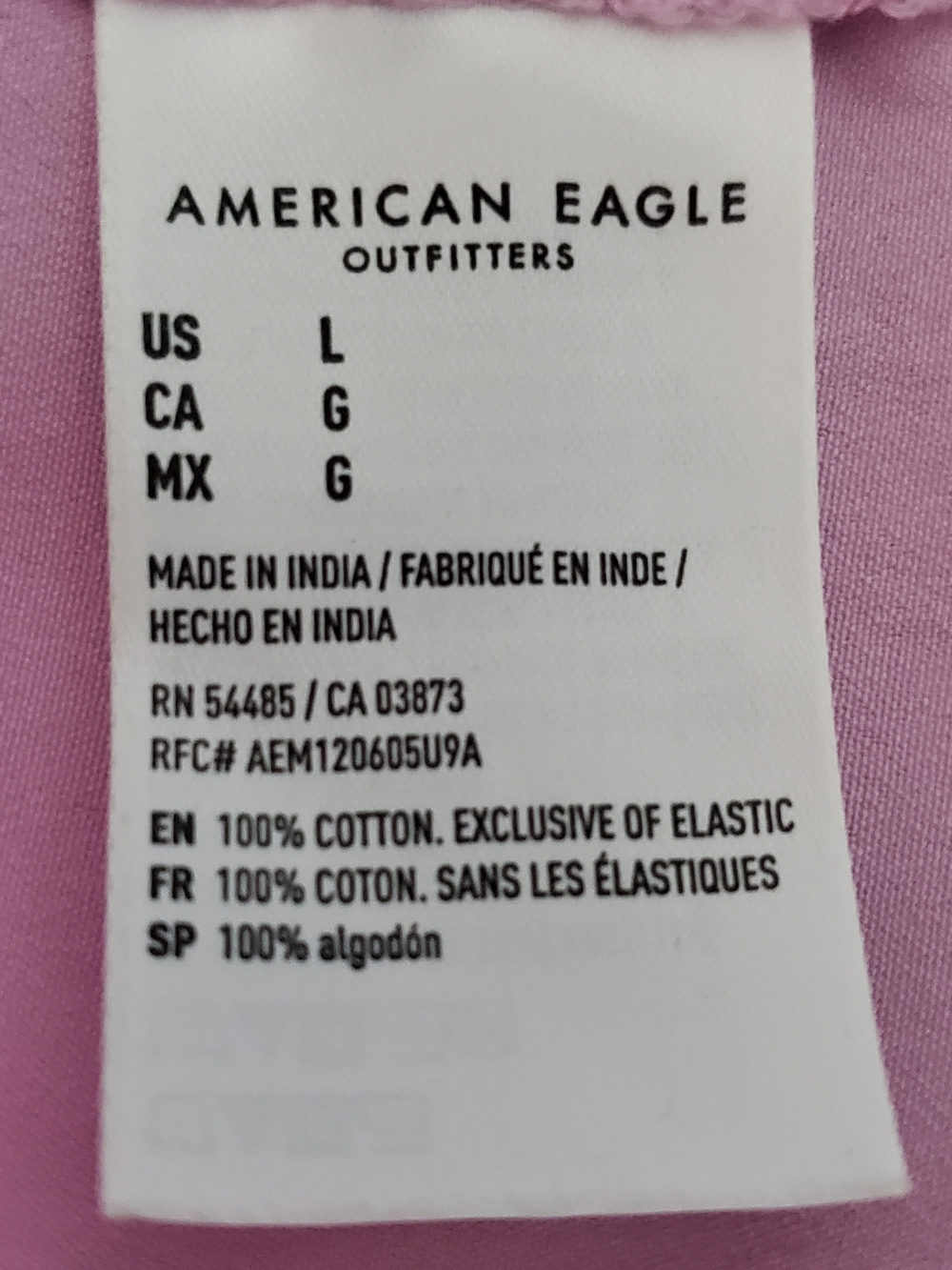 American Eagle Outfitters Light Pink Lavender Smocked Short Peasant Dress Sz L - Picture 7 of 7